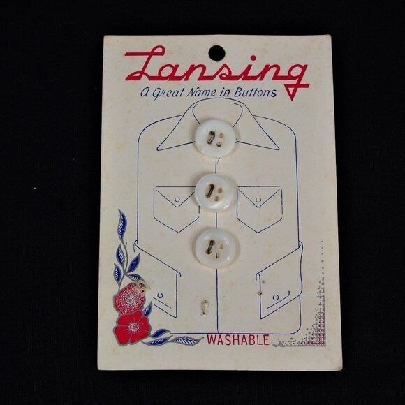 Vintage Buttons Lot German USA Japan - Picture 9 of 9